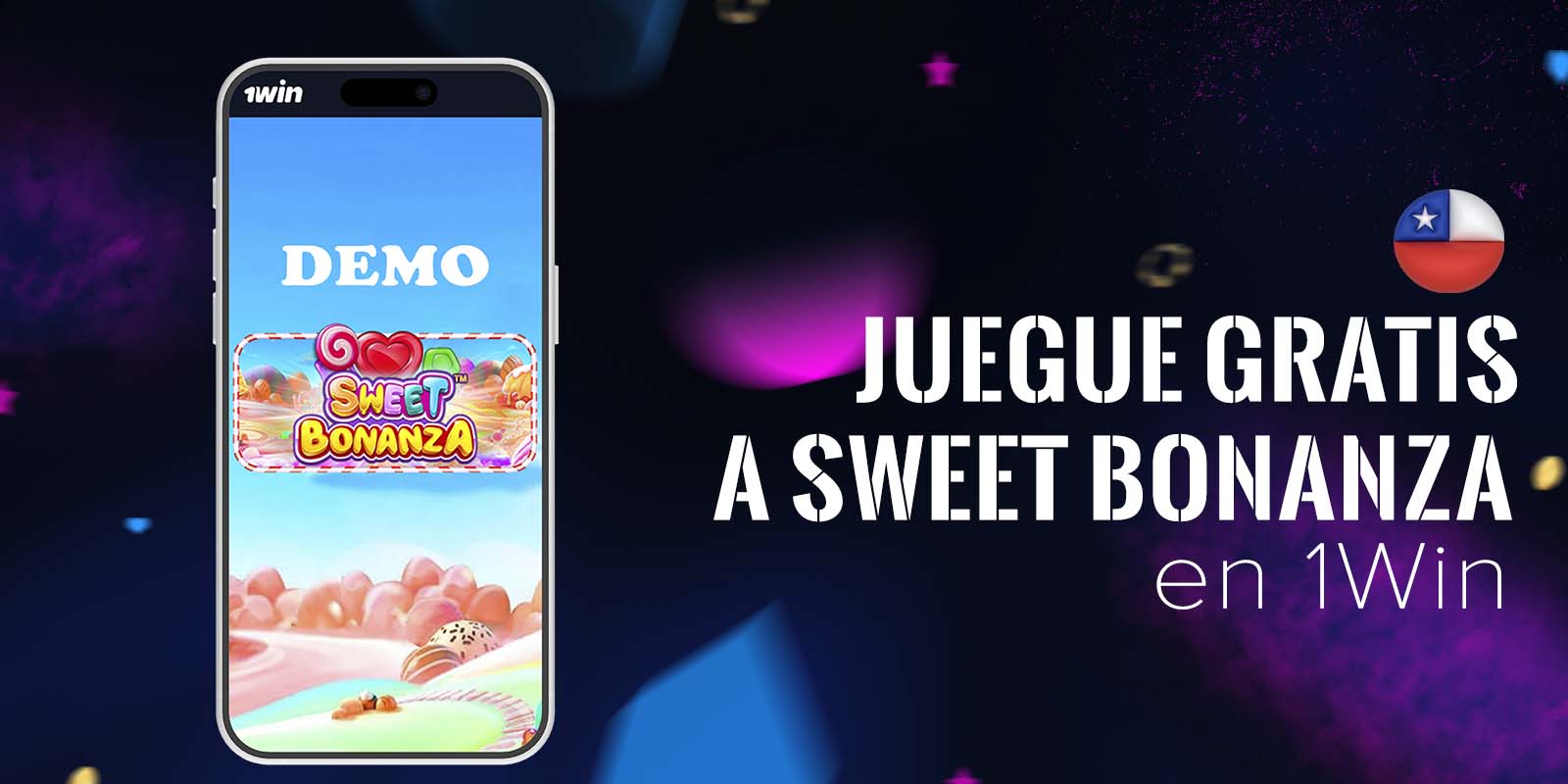 Modo demo gratis de Sweet Bonanza en 1Win.